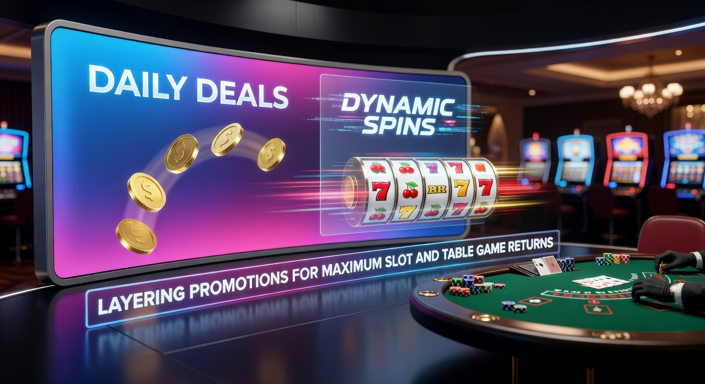 Vibrant casino floor with slot machines flashing promotions and players engaging at table games under dynamic lights